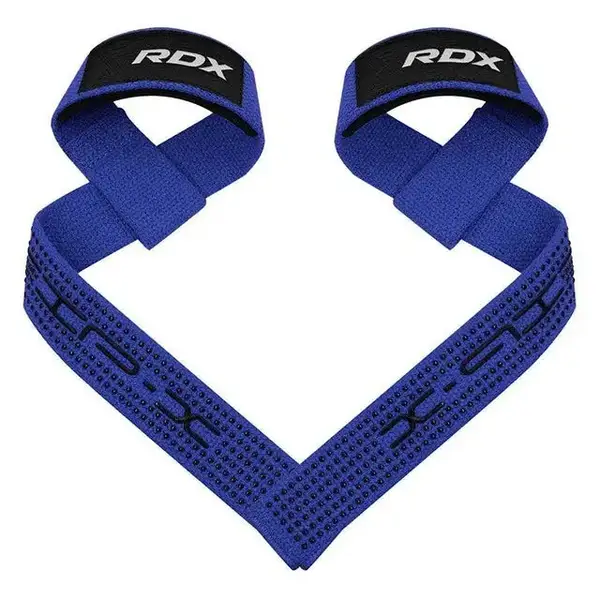 Лямки для тяги RDX S4 Gym Cotton Gel Straps Синій Plus купити