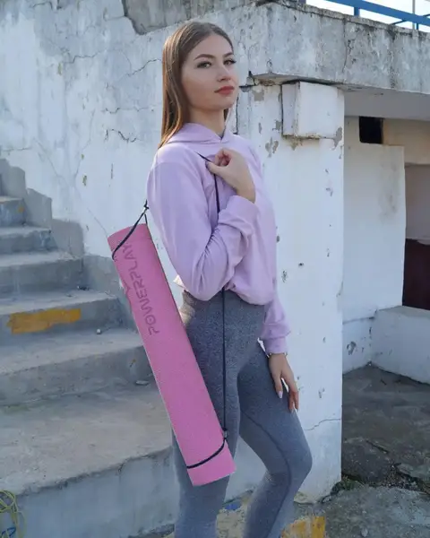 Килимок для йоги та фітнесу PowerPlay 4010 PVC Yoga Mat Лавандовий (173x61x0.6) купити недорого в Україні, фото 10