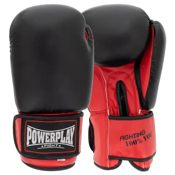 Боксерские перчатки PowerPlay 3004 Classic Черно-Красные 14 унций купить