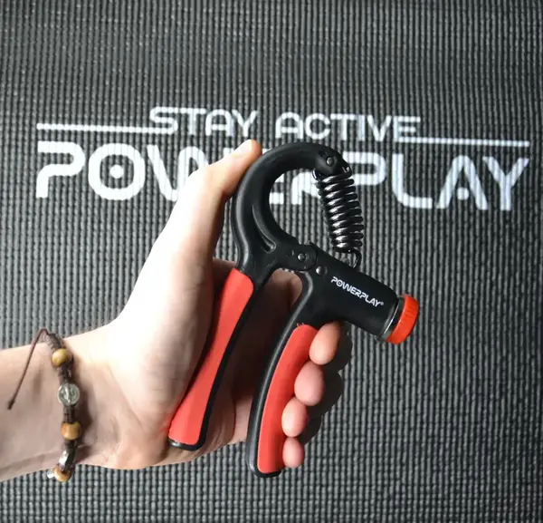 Еспандер кистьовий PowerPlay PP-4323 з регульованим навантаженням 10-40 кг. Strength Grip Чорно-червоний купити недорого в Україні, фото 7