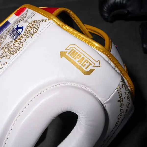 Боксерский шлем Phantom Muay Thai Full Face White Gold Full Face White Gold купить недорого в Украине, фото 6