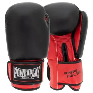 Боксерські рукавиці PowerPlay 3004 Classic Чорно-Червоні 10 унцій купити