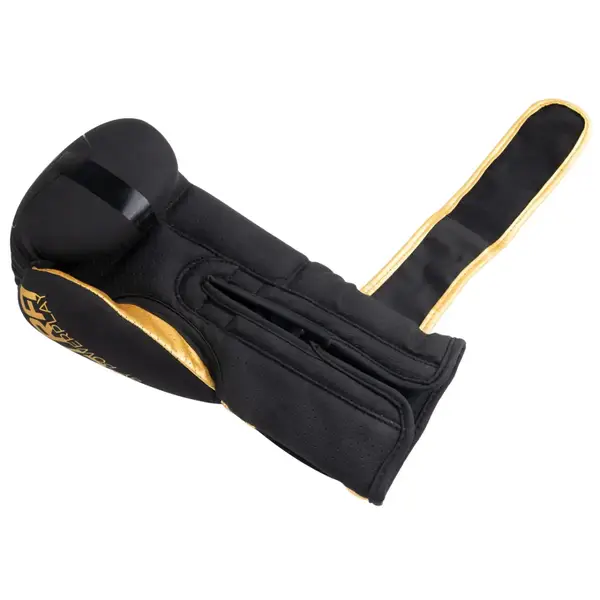 Боксерські рукавиці PowerPlay 3024 Ultra Mat Чорно-Золоті 12 унцій купити недорого в Україні, фото 6