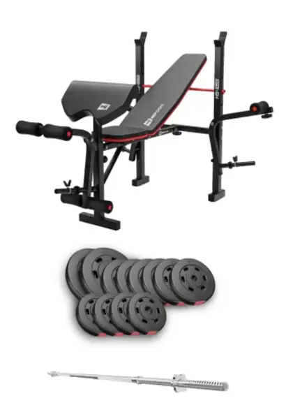 Набір Hop-Sport Premium 69 кг з лавою HS-1055 Pro та штангою купити