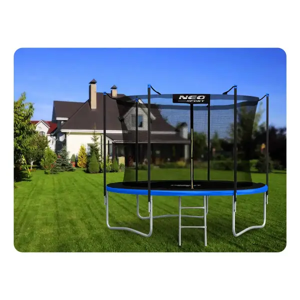 Батут Neo-Sport с внутренней сеткой 10 футов 312 см черно-синий купить недорого в Украине, фото 4