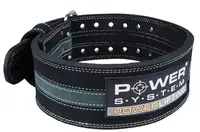 Пояс для пауэрлифтинга Power System PS-3800 PowerLifting кожаный Black/Grey Line L купить