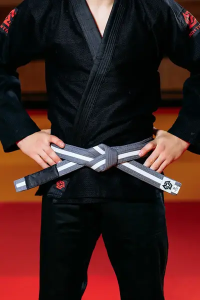 Сіро-білий пояс для джіу джитсу ТМ KINTAYO, 170 зріст купити