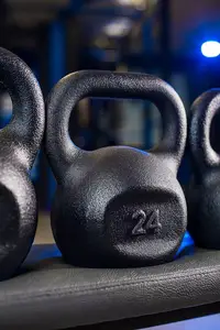 Гиря чавунна RN-SPORT 24 кг металева, чорна купити