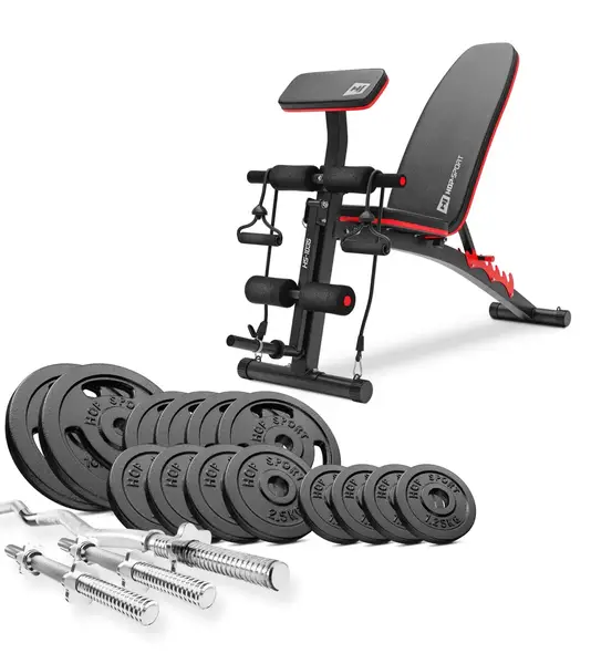 Набор Hop-Sport Strong 67 кг со скамьей HS-1035 купить