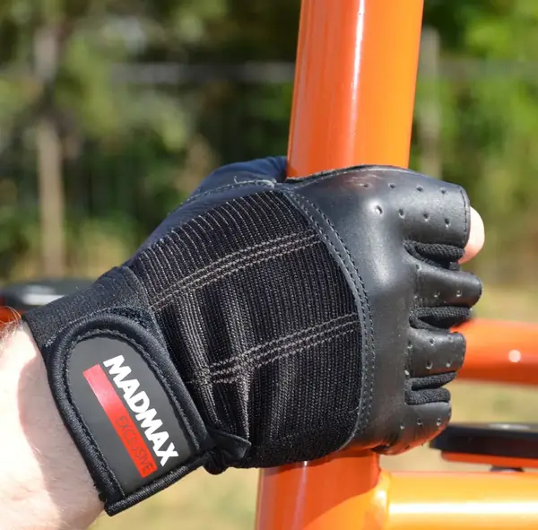 Рукавички для фітнесу MadMax MFG-248 Clasic Exclusive Black L купити недорого в Україні, фото 5
