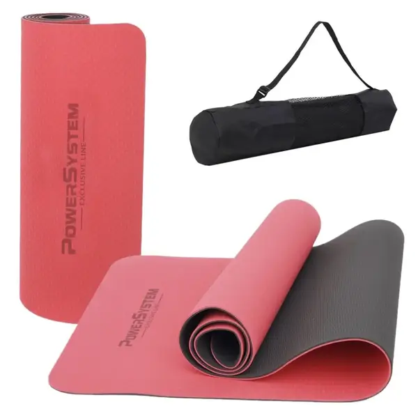 Коврик для йоги и фитнеса Power System PS-4060 TPE Yoga Mat Premium Red (183х61х0.6) купить недорого в Украине, фото 10