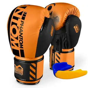 Боксерские перчатки Phantom APEX Neon Orange 12 унций (капа в подарок) купить