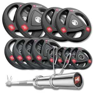 Набор олимпийский Hop-Sport PRO 150 кг с грифом 220см. купить