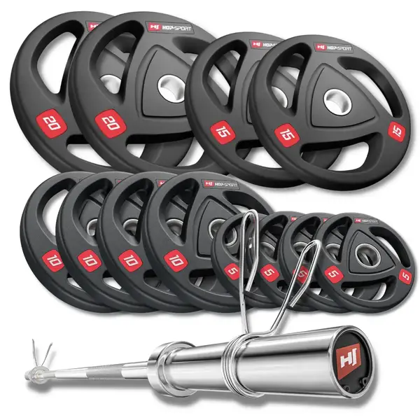 Набор олимпийский Hop-Sport PRO 150 кг с грифом 220см. купить