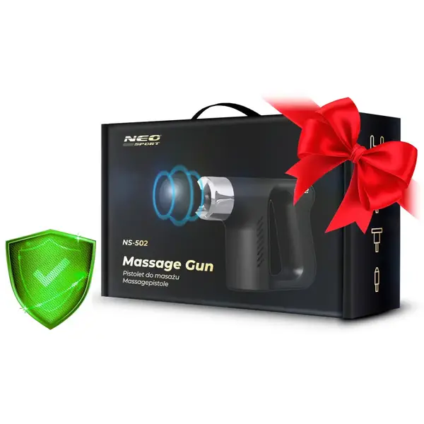 Массажный многофункциональный пистолет + 5 насадок NS-502 Neo-Sport черный купить недорого в Украине, фото 8