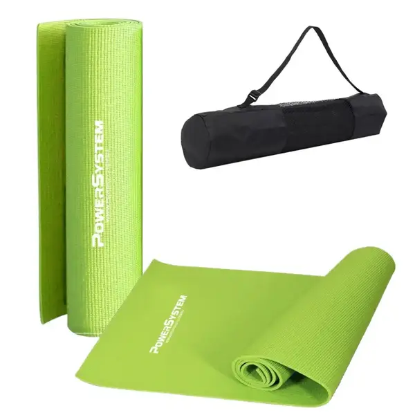 Килимок для йоги та фітнесу Power System PS-4014 PVC Fitness-Yoga Mat Green (173x61x0.6) купити недорого в Україні, фото 10