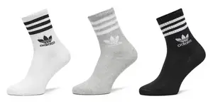Носки Adidas CREW SOCK 3STR белый серый, черный Уни XL (46-48) купить