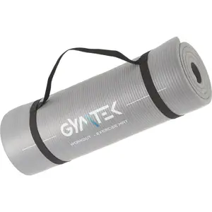 Коврик (мат) для йоги и фитнеса Gymtek NBR 1,5 см светло-серый купить