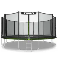 Батут Zipro Jump Pro с наружной сеткой 16 футов 496 см черно-зеленый купить