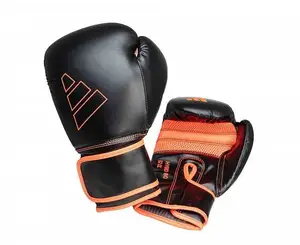 Боксерские перчатки Adidas "Hybrid 80" черный/красный | 10 унций | ADIH80 купить