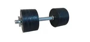 Резина гантель 13,5кг (гриф 35 см + 10х1.25 диски) купить