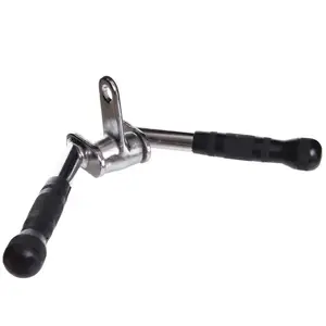 Ручка для верхней тяги York Fitness V-образная на трицепс с вращающимся подвесом и резиновыми рукоятками, хром. купить