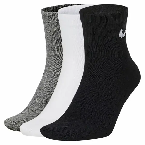 Носки Nike U NK EVERYDAY LTWT ANKLE 3PR черный, белый, серый Уни 46-50 купить