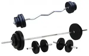 Штанга+гантели RN-Sport на 80 кг. 4 грифа + диски. Перчатки в подарок! купить