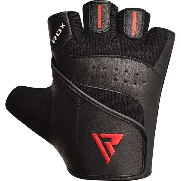 Рукавички для фітнесу RDX S2 Leather Black S купити недорого в Україні, фото 2