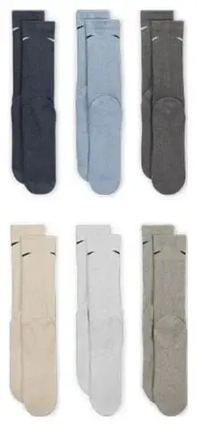 Носки Nike U NK ED PLS CSH CRW 6PR - 132 серый, бежевый, голубой Муж 38-42 купить недорого в Украине, фото 3