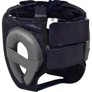 Боксерський шолом RDX Leather Pro Blue L | Обхват голови 56-58 см купити