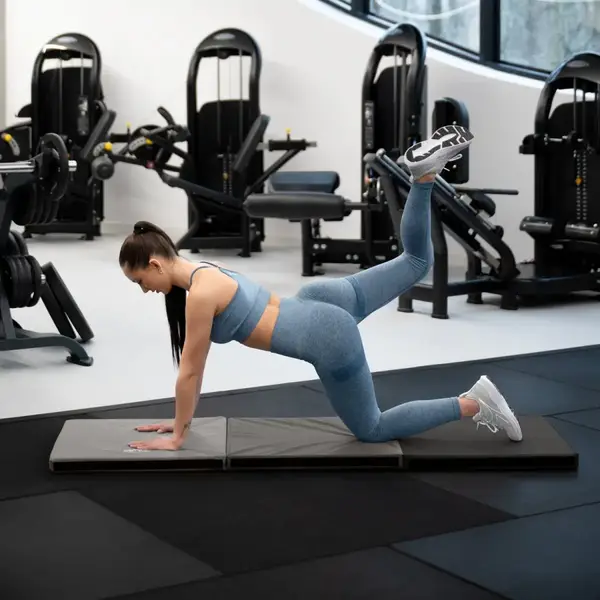 Мат гимнастический твердый Gymtek 5 см серый купить недорого в Украине, фото 3