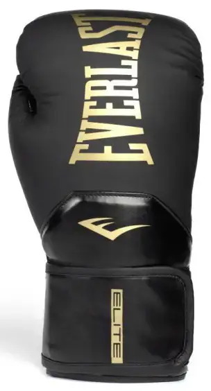 Боксерские перчатки Everlast ELITE 2 BOXING GLOVES черный, золотой Уни 16 унций купить недорого в Украине, фото 2