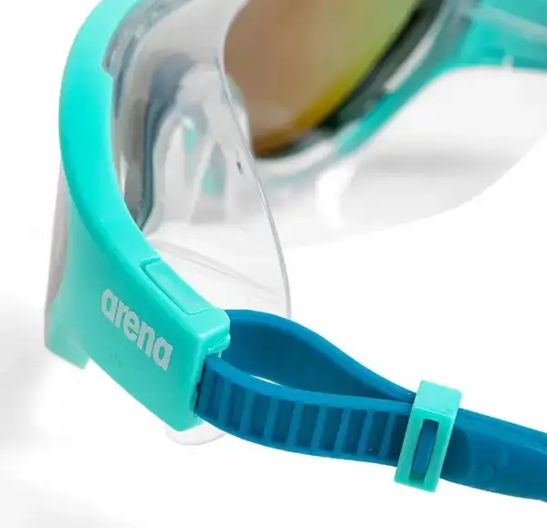 Окуляри для плавання Arena THE ONE MASK MIRROR бірюзовий, синій, білий Уні OSFM купити недорого в Україні, фото 6