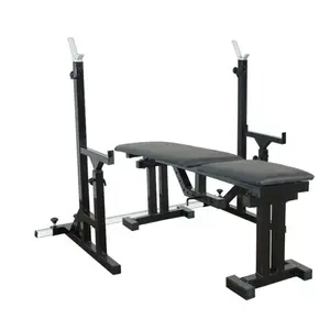 Скамейка 090 + Стойки со страховочными упорами UM 0150 + 125 кг дисков + 4 грифы RN-Sport купить