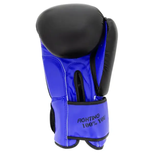 Боксерские перчатки PowerPlay 3004 Classic Черно-Синие 12 унций Black and Blue 12 унций купить недорого в Украине, фото 3