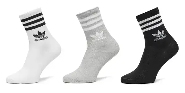 Шкарпетки Adidas CREW SOCK 3STR білий сірий, чорний Уні M (40-42) купити