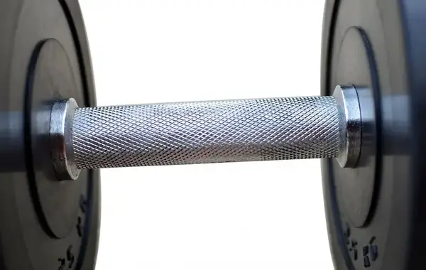 Обрезиненная гантель 16 кг (гриф 42 см + 12х1.25 диски) купить недорого в Украине, фото 4