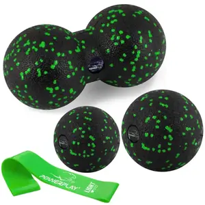 Набор для массажа и йоги PowerPlay PP_4092 EPP (комплект из 3 штук) Green + резинка 5,5 кг. купить