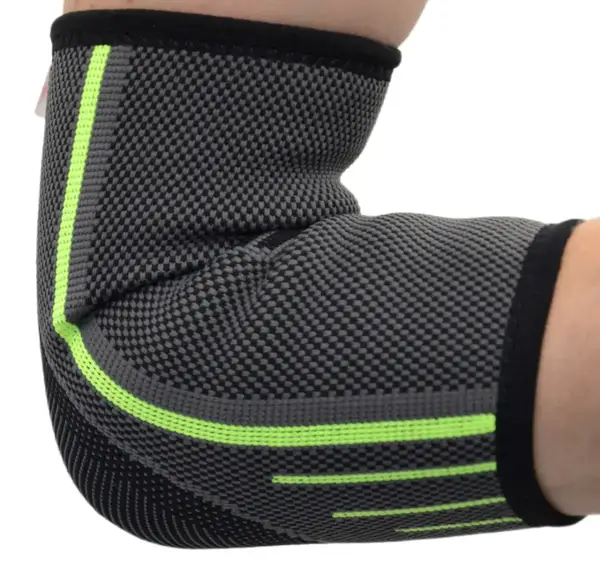 Компрессионный налокотник MadMax MFA-283 3D Compressive elbow support Dark grey/Neon green S купить недорого в Украине, фото 2