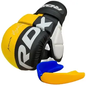 Рукавиці для ММА (Греплінгові рукавички) RDX T6 Plus Rex Yellow S купити