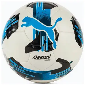 Мяч футбольный Puma Orbita 5 FUSION белый, черный, синий | Размер 4 купить