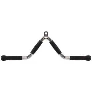 Ручка для тяги York Fitness V-образная многофункциональная с резиновыми рукоятками, хром. купить