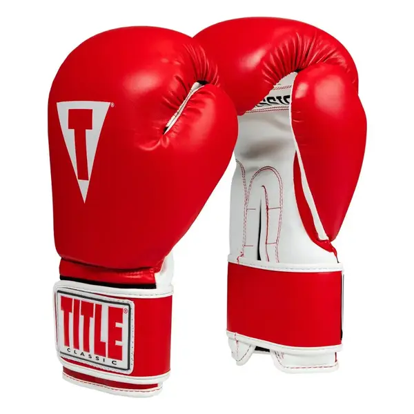 Боксерские перчатки TITLE Classic Pro Style 3.0 Red/White 12 oz (капа в комплекте) купить