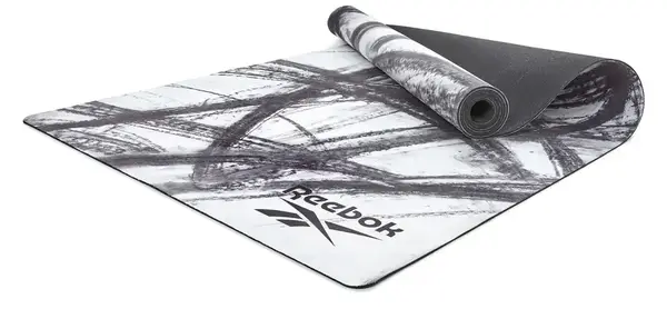 Коврик для йоги Reebok Natural Rubber Yoga Mat белый, серый, мармур Уни 183 x 61 x 0.32 купить