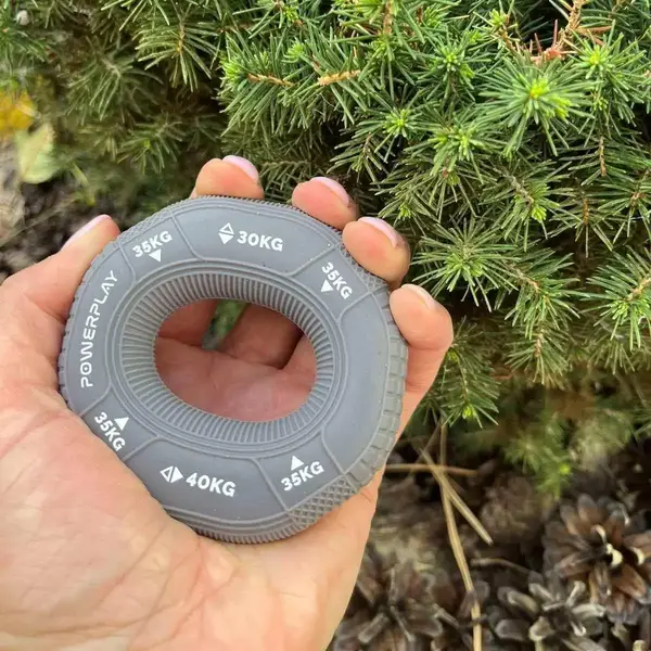 Еспандер кистьовий силіконовий PowerPlay PP-4331 Hand Grip Large 30-35-40 кг. Сірий купити недорого в Україні, фото 5