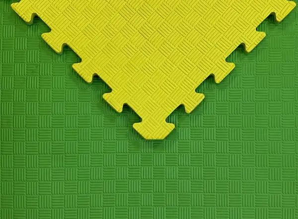 Татамі мат (ластівчин хвіст пазл) EVA 1х1м товщина 26мм (жовто-зелені) купити недорого в Україні, фото 2