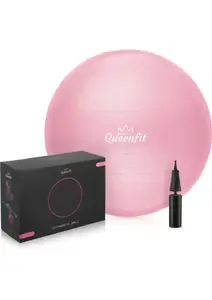 Фитбол Queenfit 65см светло-розовый + насос купить