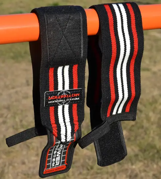 Бинти для зап'ясть (кистьові бинти) Power System PS-3500 Wrist Wraps Red/Black (пара) купити недорого в Україні, фото 8