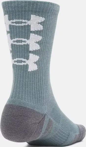 Шкарпетки UA Perf Tech Nov 3pk Crew бірюзовий, білий, помаранчевий Уні LG купити недорого в Україні, фото 3